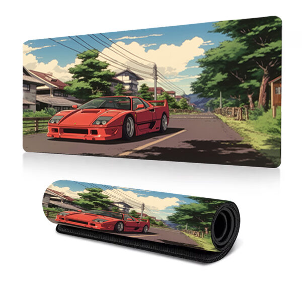 Sports Car Graffiti Animation Gaming Mouse Pad Large