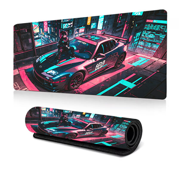 Mustang Sports Car Graffiti Animation Gaming Mouse Pad - Image 3